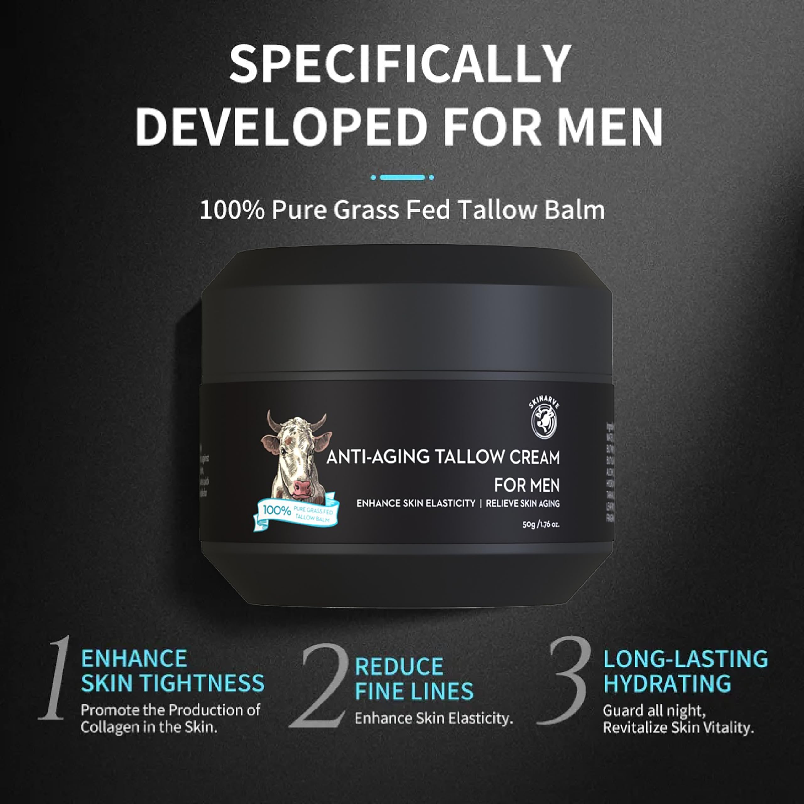 SKINARVE Wrinkle Defense Balm on face after shaving for moisture