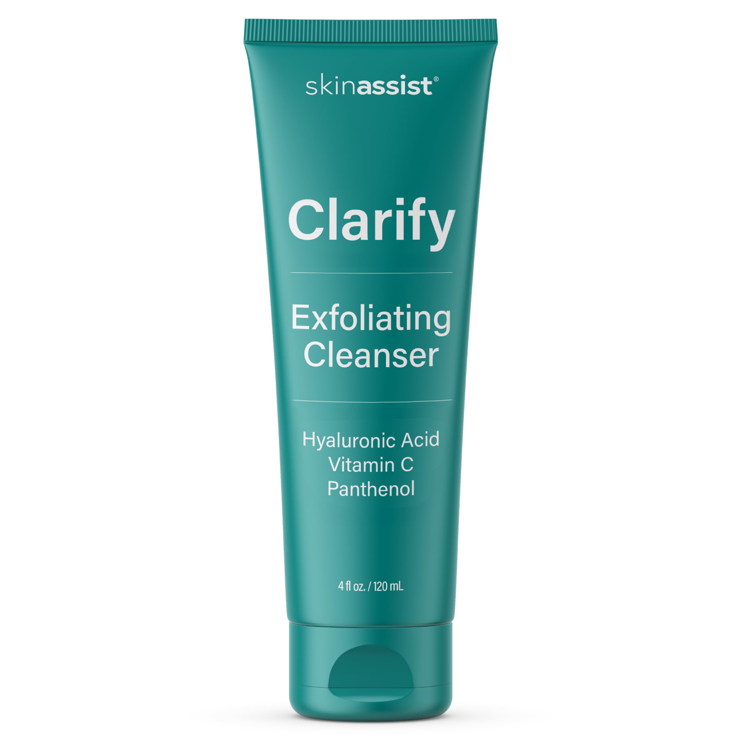 SkinAssist Clarify Exfoliating Face Wash bottle-pump ideal for easy daily cleansing.