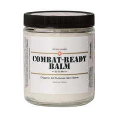 Skincando Combat Ready Skin Balm 8oz jar nourishes dry skin for face, hands, and body