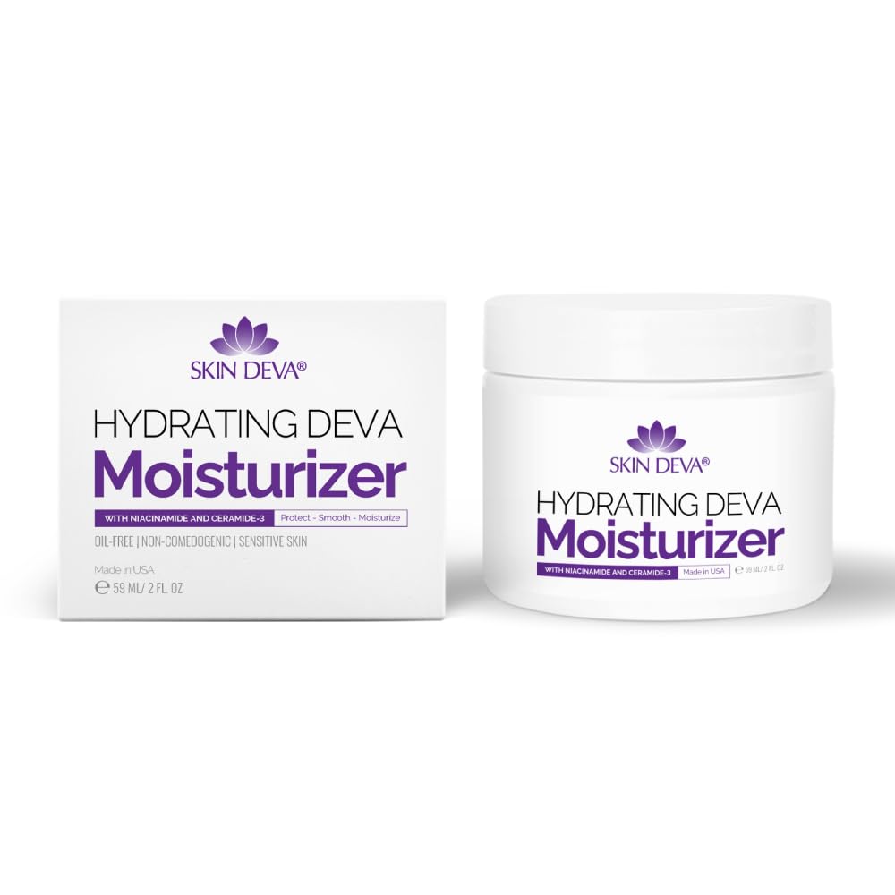 SKIN DEVA hydrating moisturizer bottle back label showing ingredients