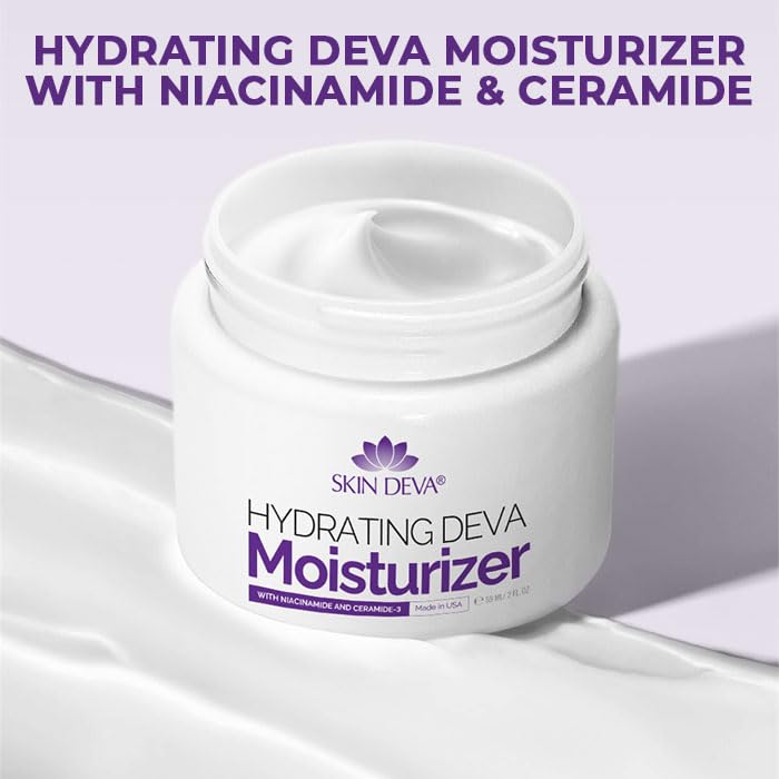 SKIN DEVA texture swatch reveals creamy, lightweight hydration