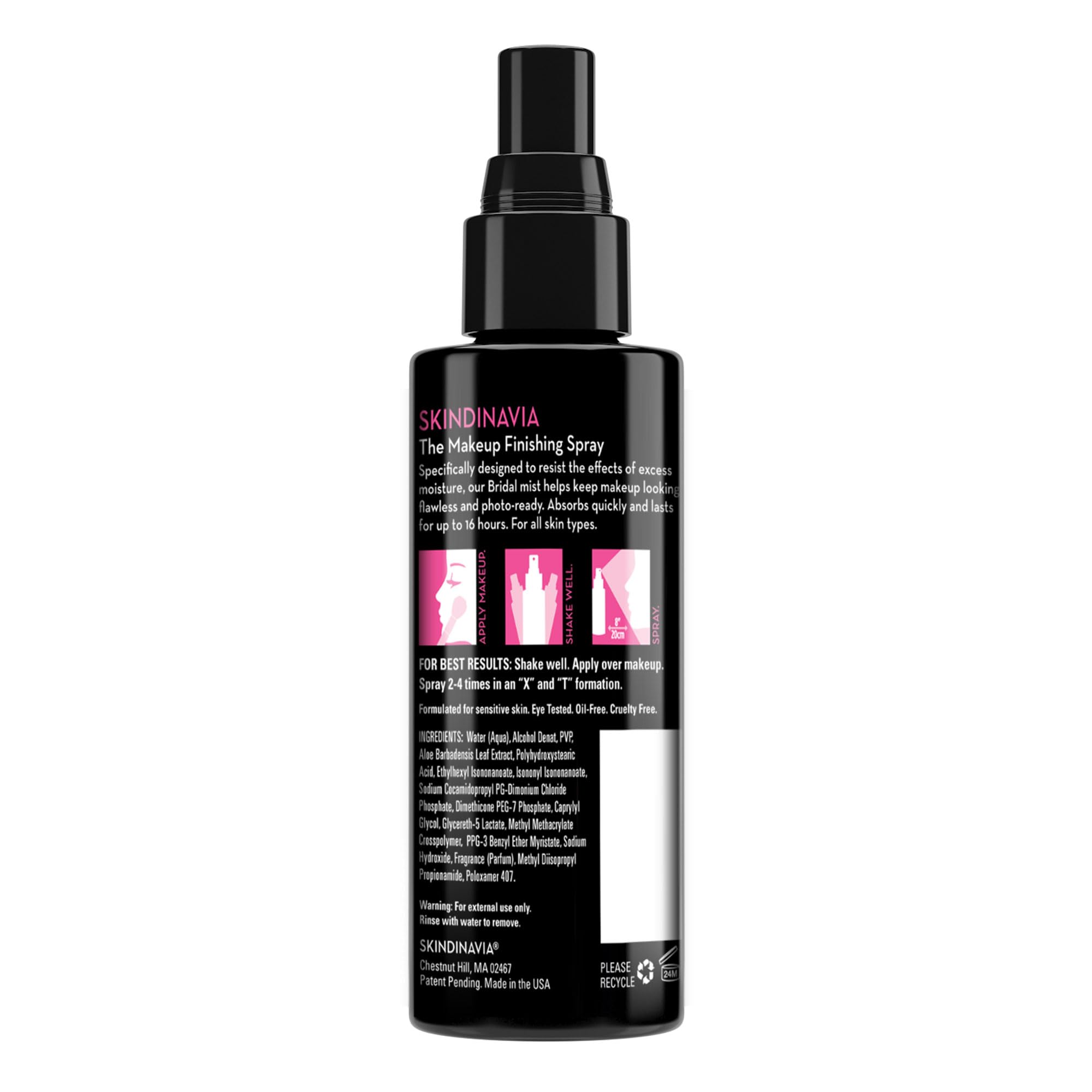 Skindinavia influencers and makeup artists praise this spray for reliable finish.