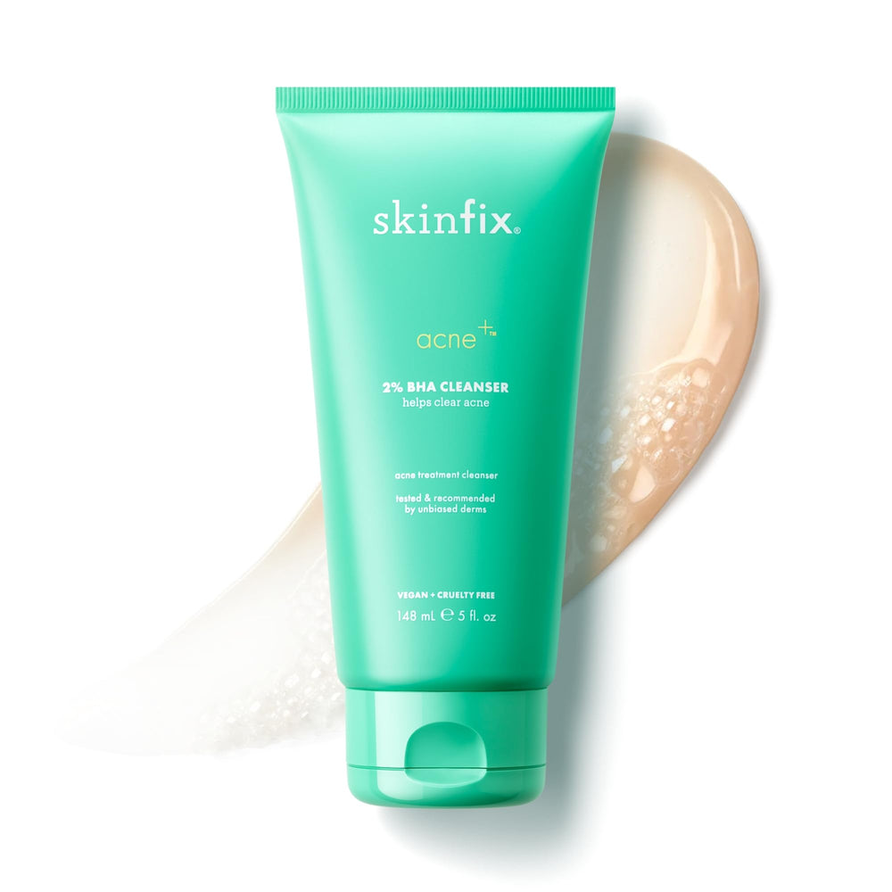 Skinfix 2% BHA Cleanser bottle for daily acne control.