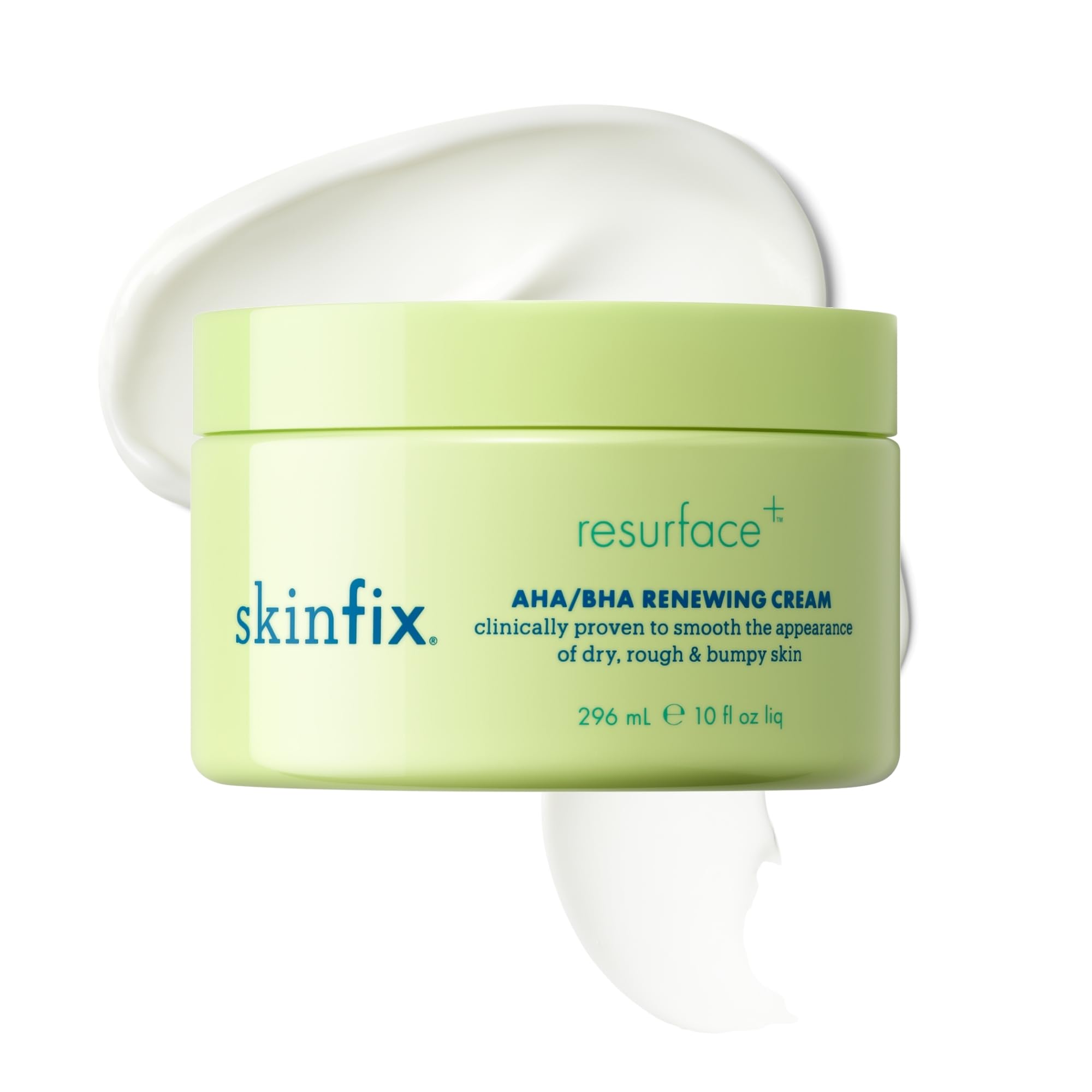 Skinfix AHA/BHA Renewing Body Cream bottle—premium moisturizer for smoother skin.