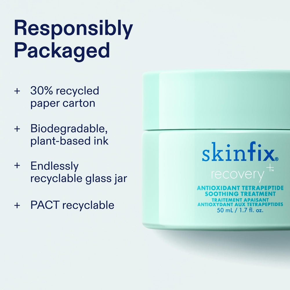 Nighttime routine setup with Skinfix overnight mask encouraging nightly use.