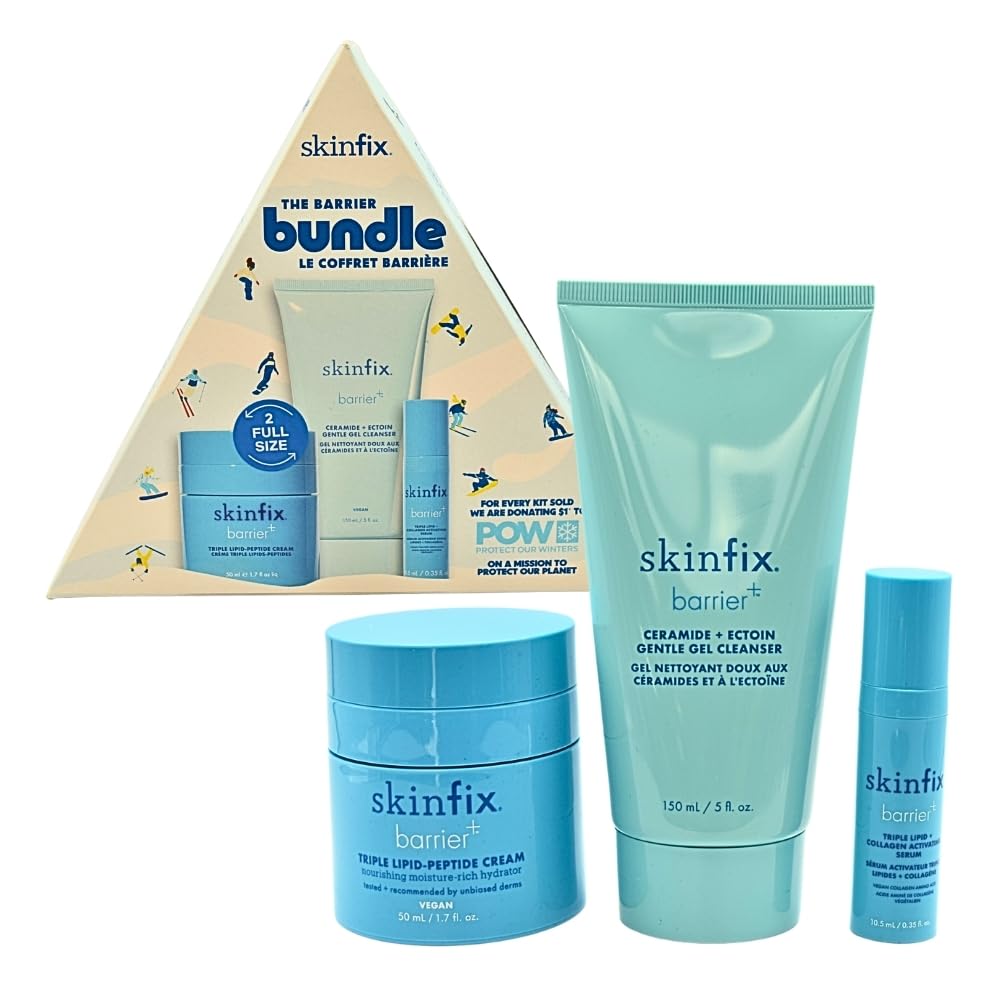 The Skinfix Barrier Bundle gel cleanser bottle delivers a refreshing cleanse without tightness.
