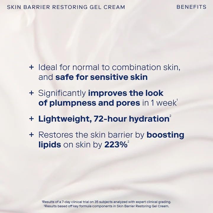 Skinfix Barrier+ Gel Cream Mini application on face and neck.