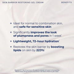Skinfix Barrier+ Gel Cream Mini application on face and neck.