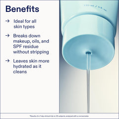Gel-to-foam texture activates on damp skin for a soft cleanse