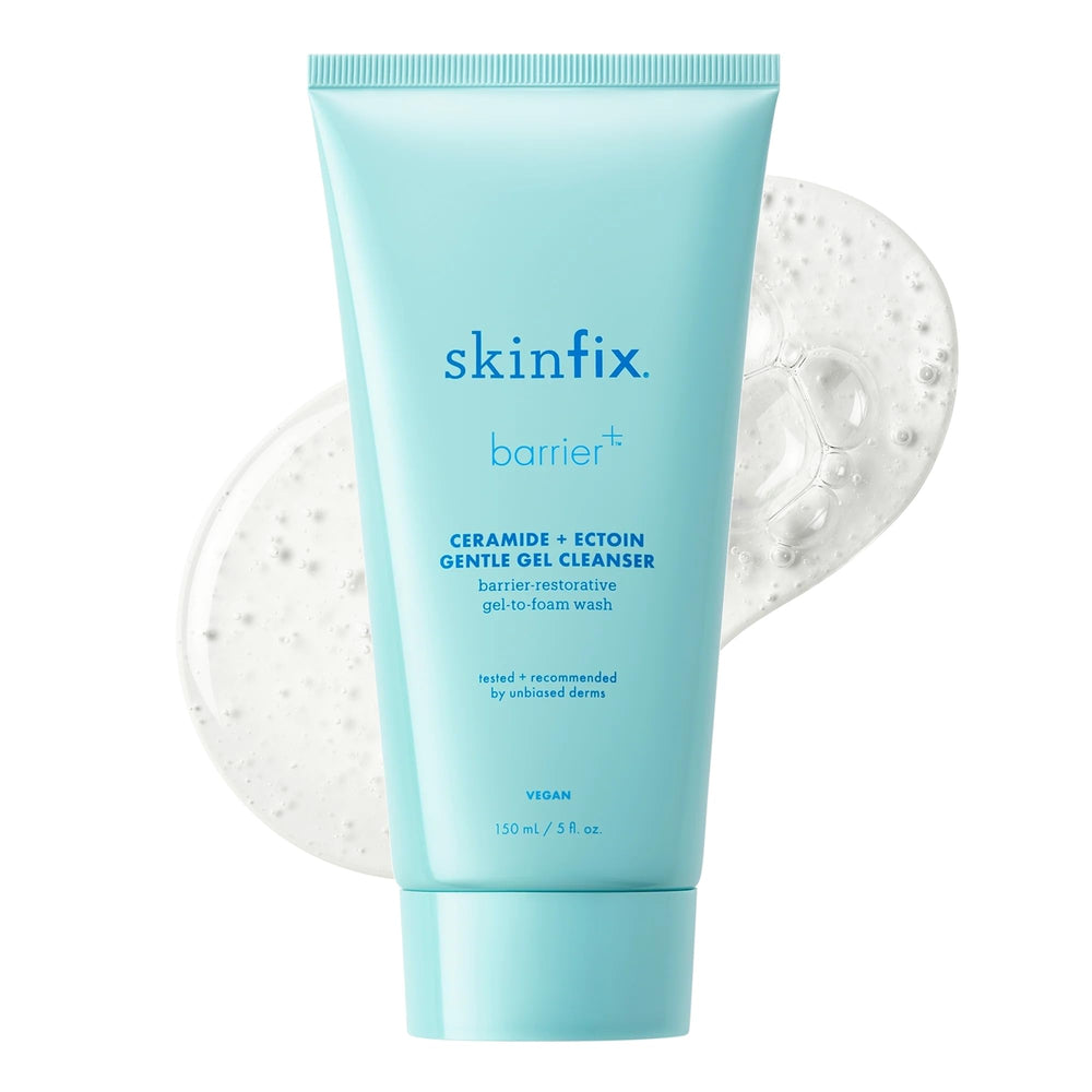 Skinfix Ceramide + Ectoin Gel Cleanser bottle front for daily makeup and SPF removal.