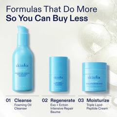 Skinfix Exo Ectoin Intensive Repair Baume before-after shows potential smoothing.