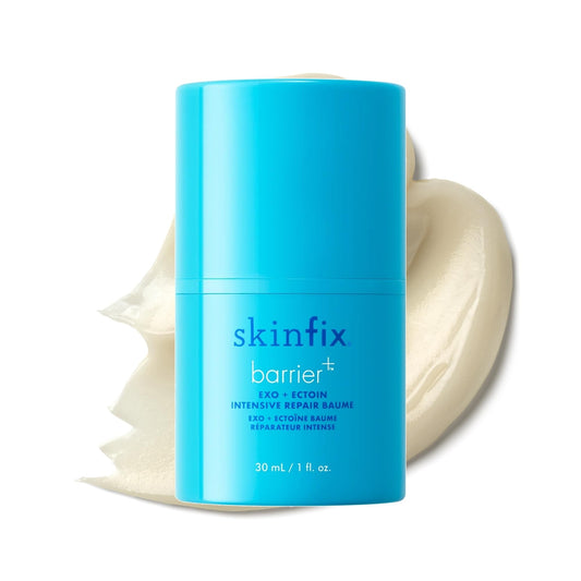 Skinfix Exo Ectoin Intensive Repair Baume jar close-up shows silky, fragrance-free texture for sensitive skin.