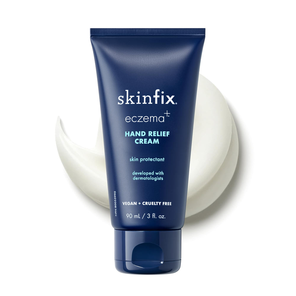 Skinfix Hand Relief Cream bottle front showing fragrance free, fast absorbing hydration