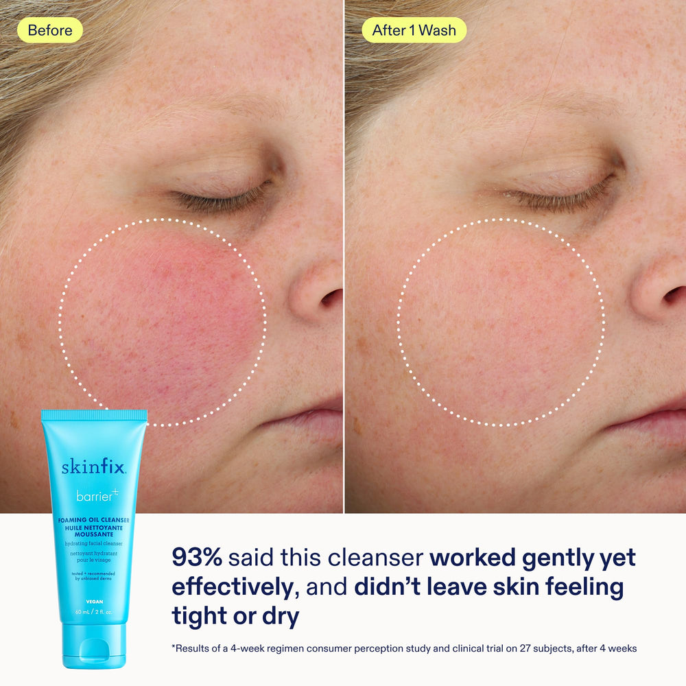 Skinfix Moisture-boosting hydration swatch on skin