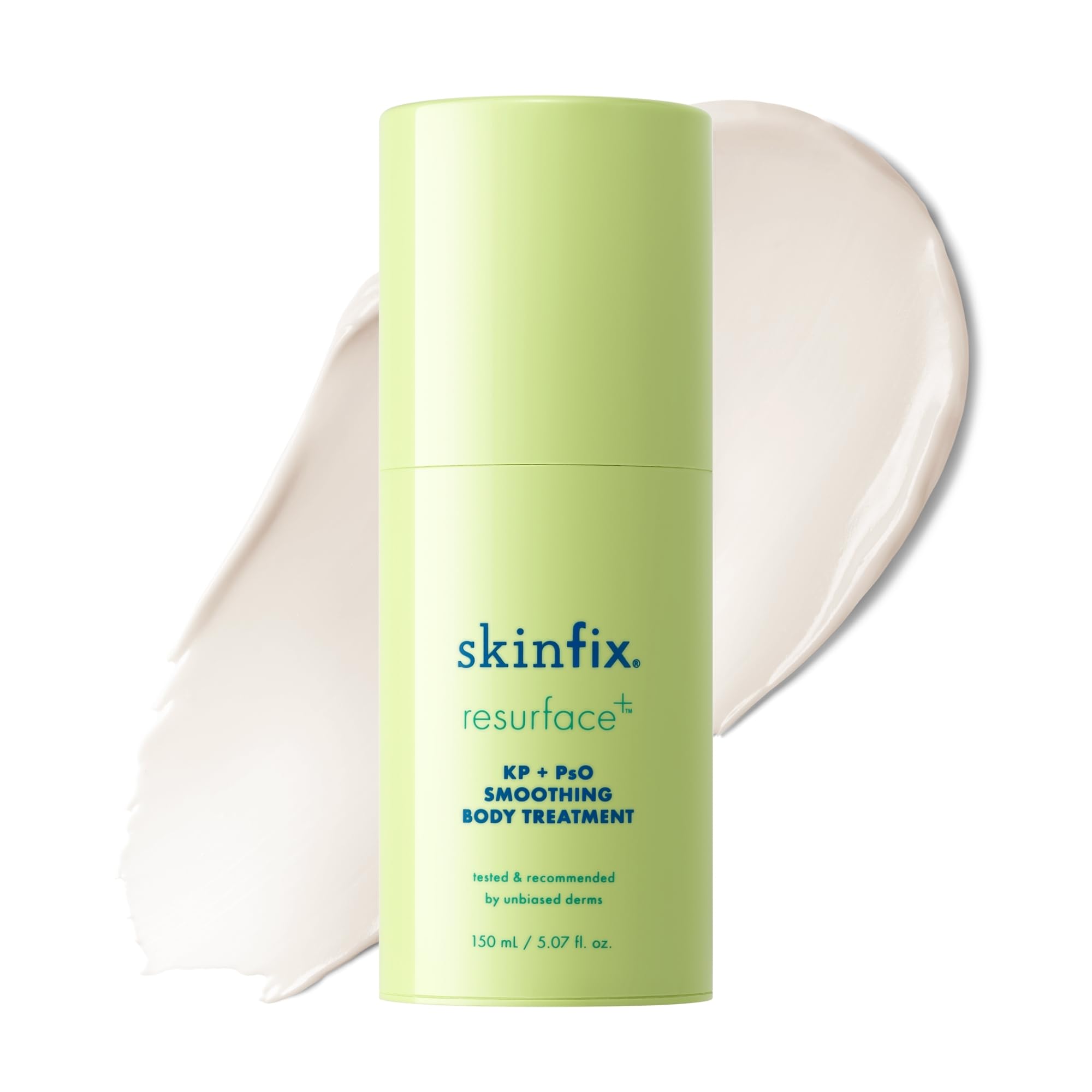 Skinfix KP + PsO Smoothing Body Treatment bottle ready for daily use and hydration