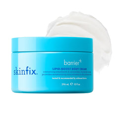 Skinfix Lipid-Boost Body Cream bottle showing fast-absorbing hydration for daily use