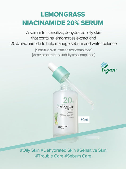 SKINFOOD 1957 serum dropper close-up delivering smooth, even application.