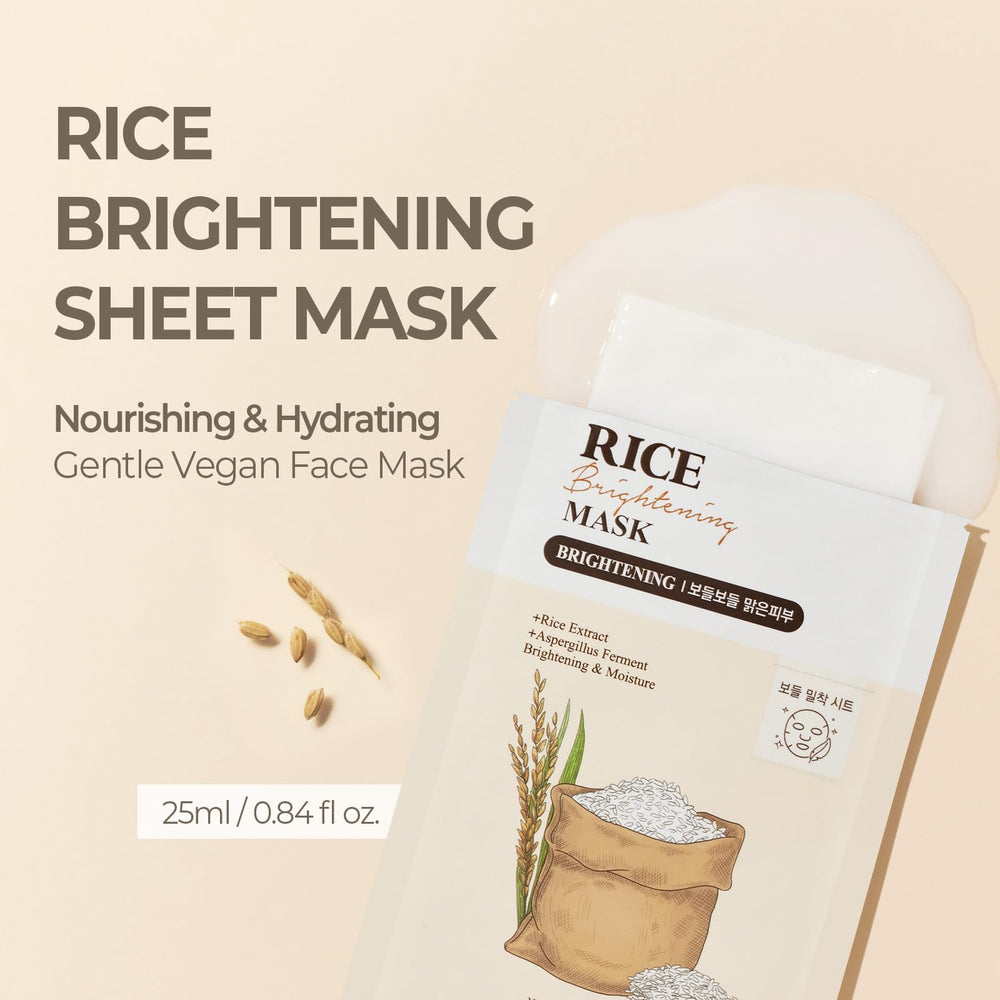 SKINFOOD 1957 Rice Daily Sheet Mask essence splash highlights hydration for dry skin