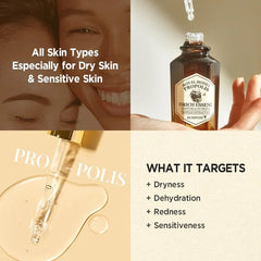 SKINFOOD 1957 Royal Honey Propolis Enrich Essence dropper release; smooth application and moisture.