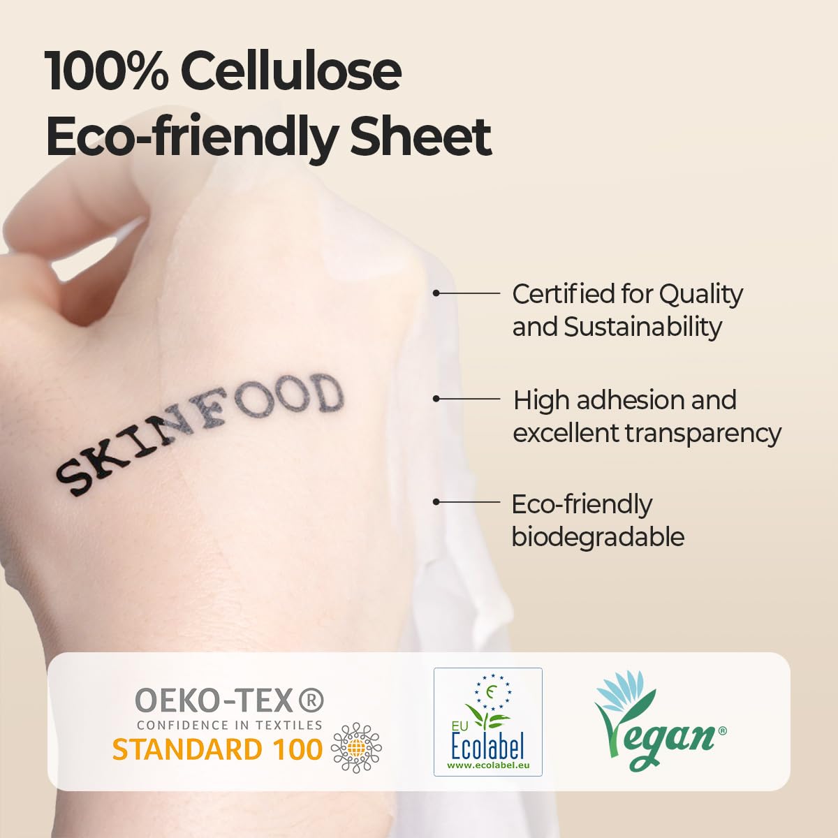 SKINFOOD Potato Madecassoside Daily Sheet Mask hydration close-up highlights deep moisture.