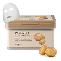 SKINFOOD Potato Madecassoside Daily Sheet Mask front-pack, bulk-pack convenience for daily soothing sessions.
