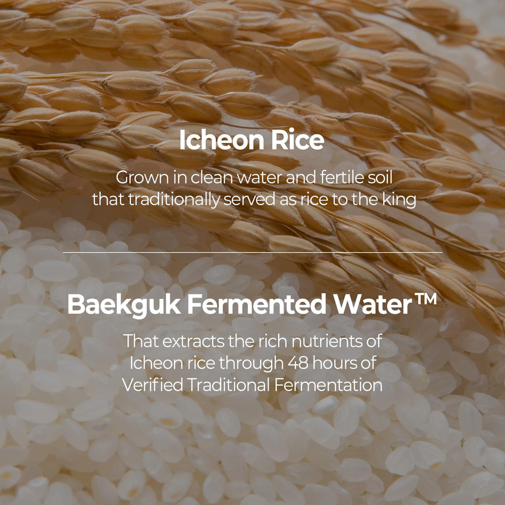 Close-up of SKINFOOD Rice Daily Mask on the face with smooth texture.