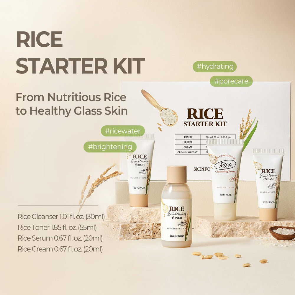 SKINFOOD Rice Water Clear Face Wash bottle for gentle cleansing and refreshed skin.
