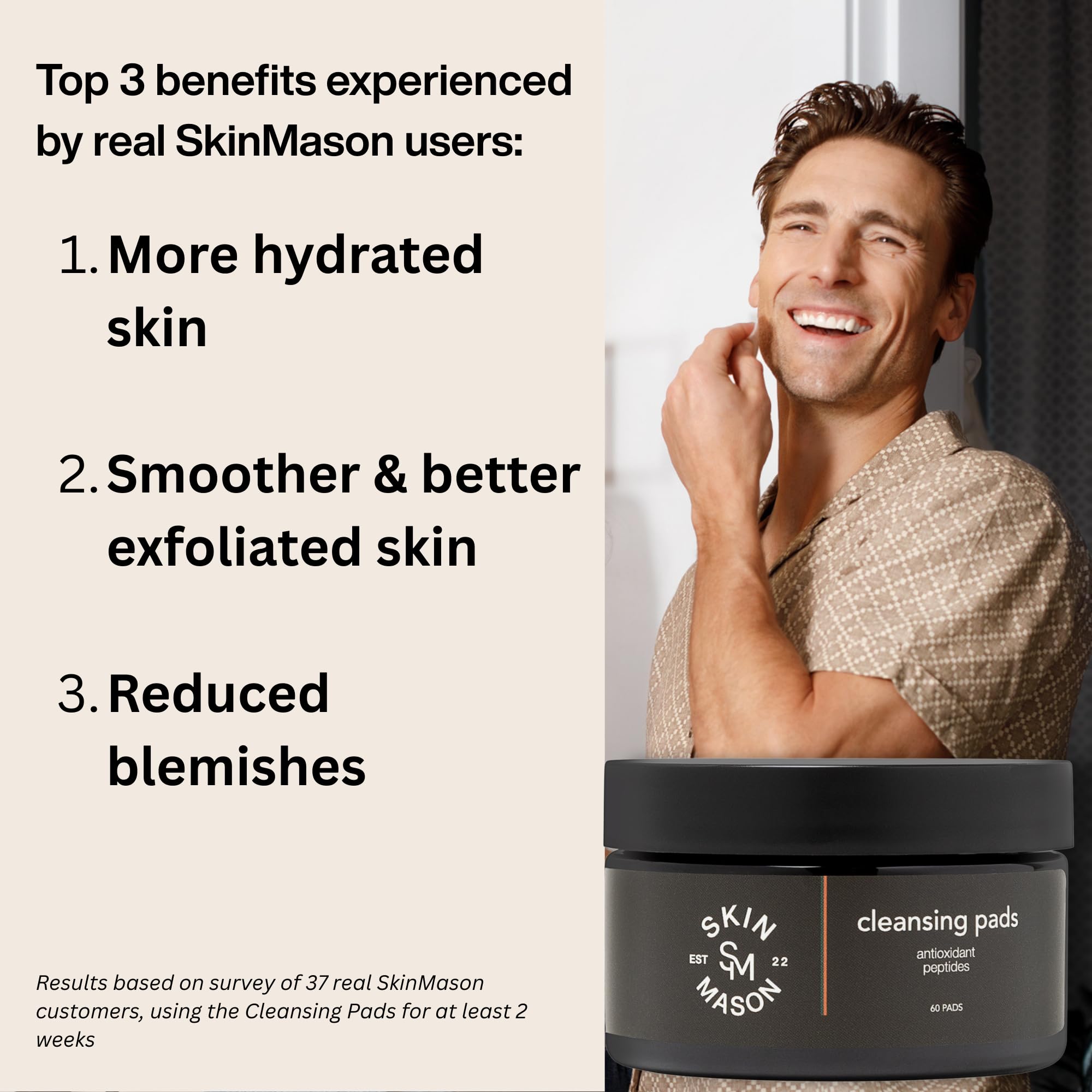 MasonPeptide1 and salicylic acid work together for blemish-targeted cleansing