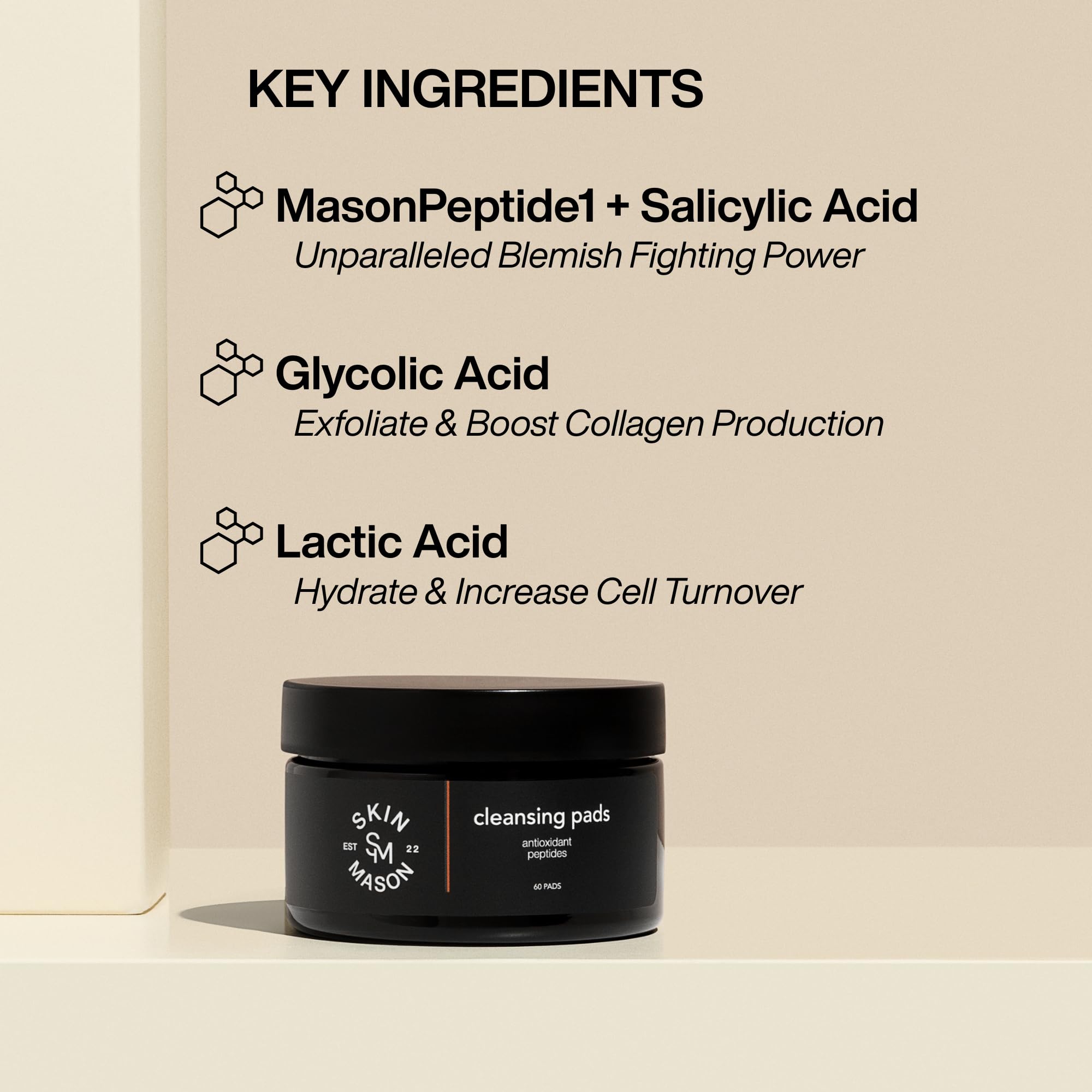 Finished skincare prep moment showing pads preparing skin for serums