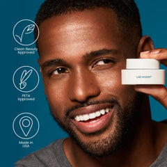 Before-after comparison suggesting improved eye-area appearance with SKINN.