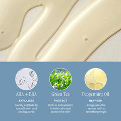 SKINN Daily Morning Face Wash green tea ingredients suggest suitability for all skin types.