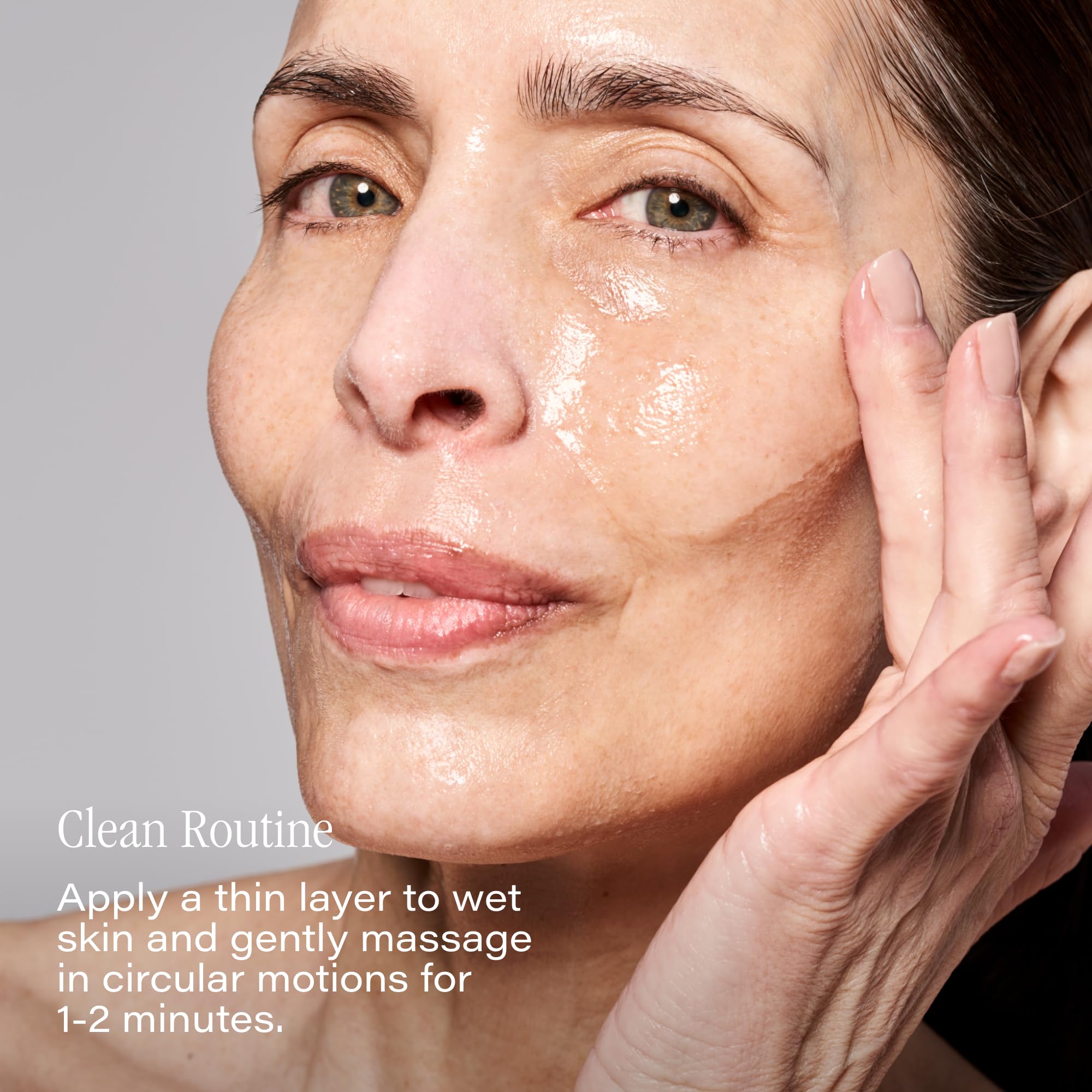 Lather shot of SKINN Daily Morning Face Wash demonstrating gentle exfoliation in a morning routine.