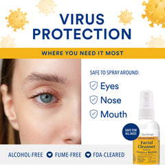 SkinSmart Antimicrobial spray around mouth for a quick refresh during commutes