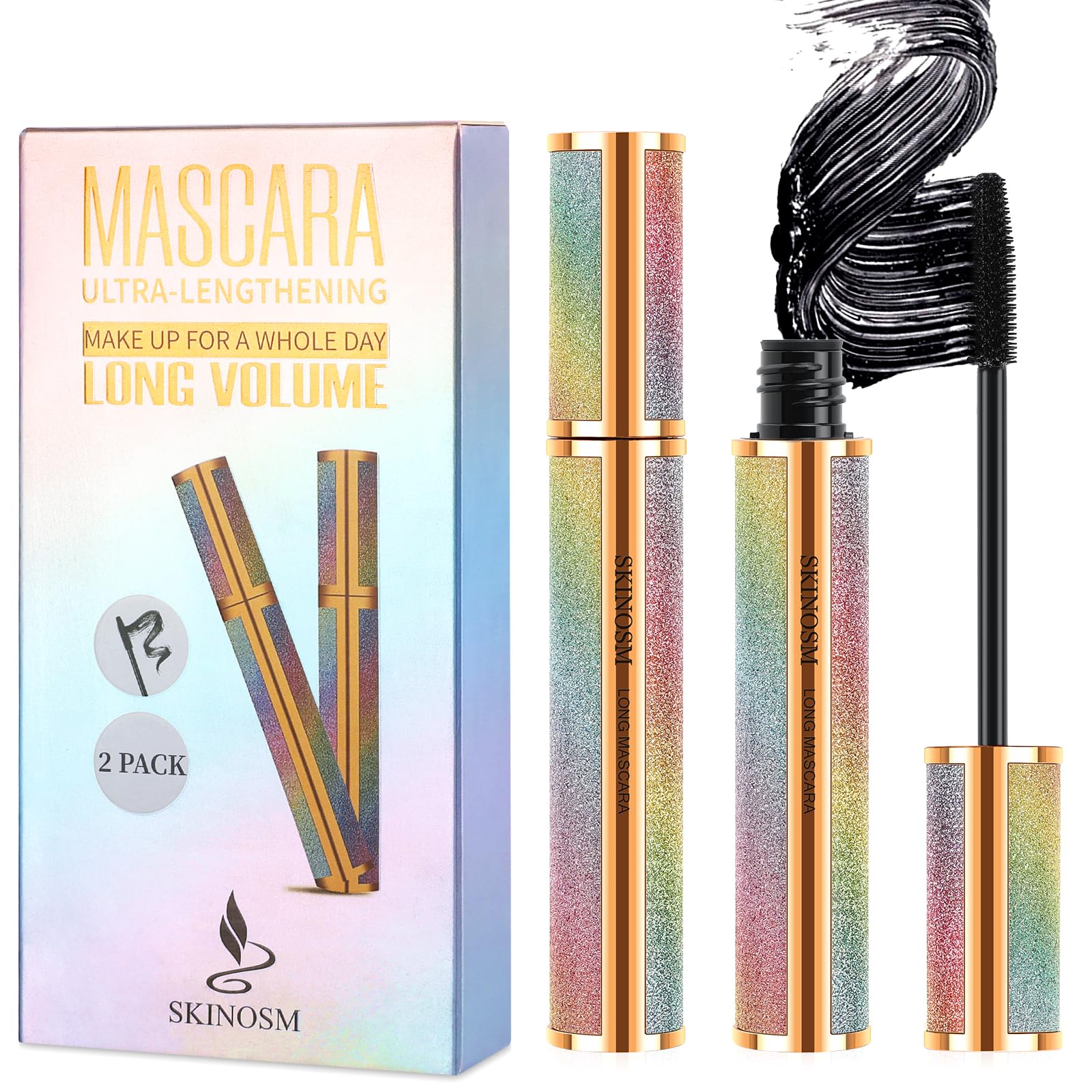 SKINOSM mascara outer box highlights value and gift-ready packaging