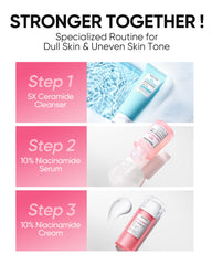 Ingredients closeup highlights ceramides and tranexamic acid in Skintific cream.