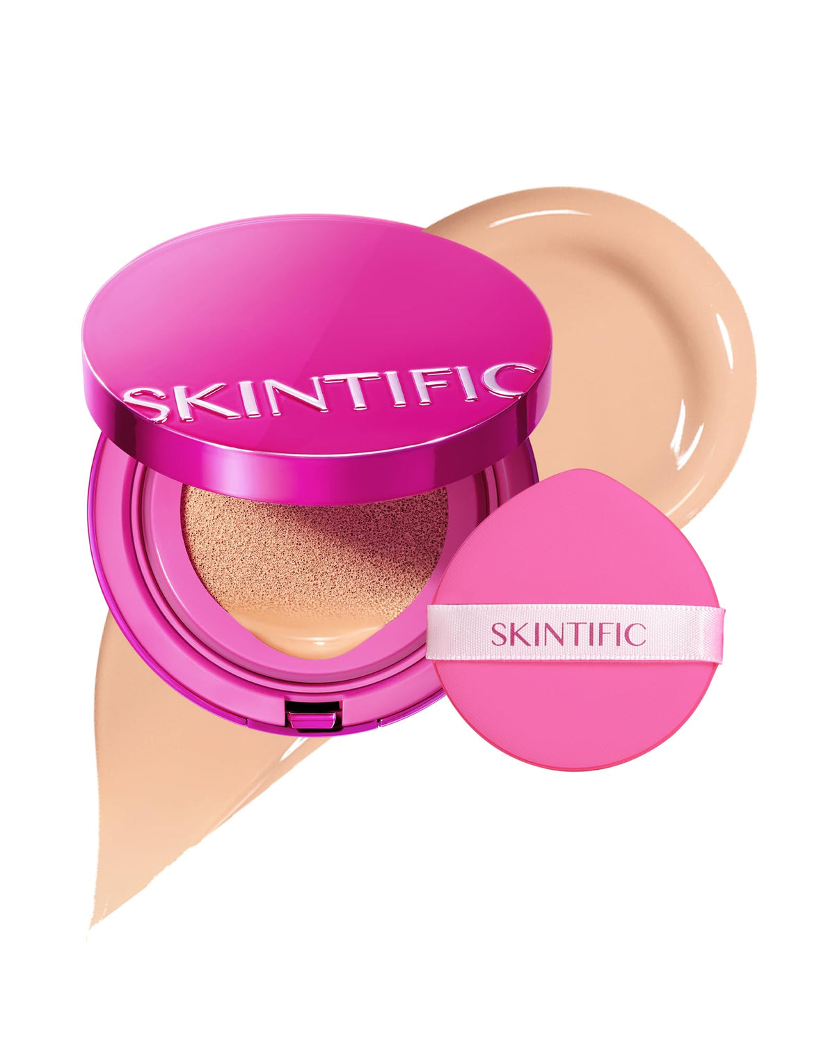 SKINTIFIC Pink Glow Cushion Petal close-up showing soft natural finish