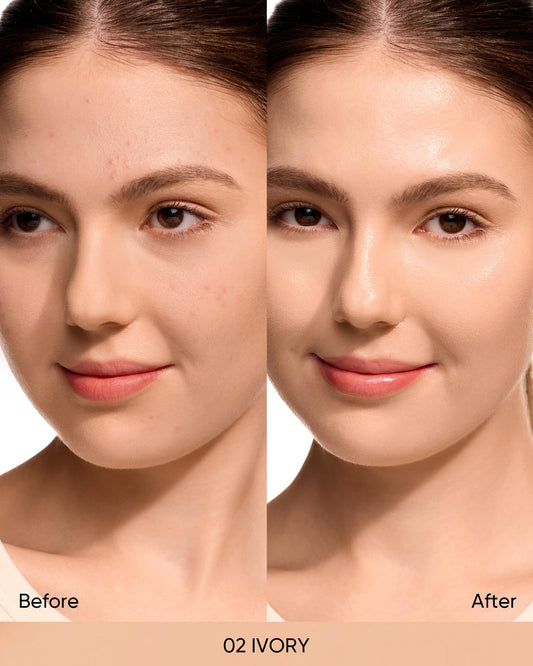 Open SKINTIFIC Pink Glow Cushion compact showing quick touch-ups for dewy, even complexion.