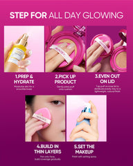 Skintific Pink Glow Cushion travel-compact ready for on-the-go touch-ups