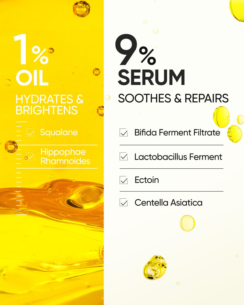 Dual-layer activation of SKINTIFIC Radiance Booster Serum Spray for enhanced moisture and glow.