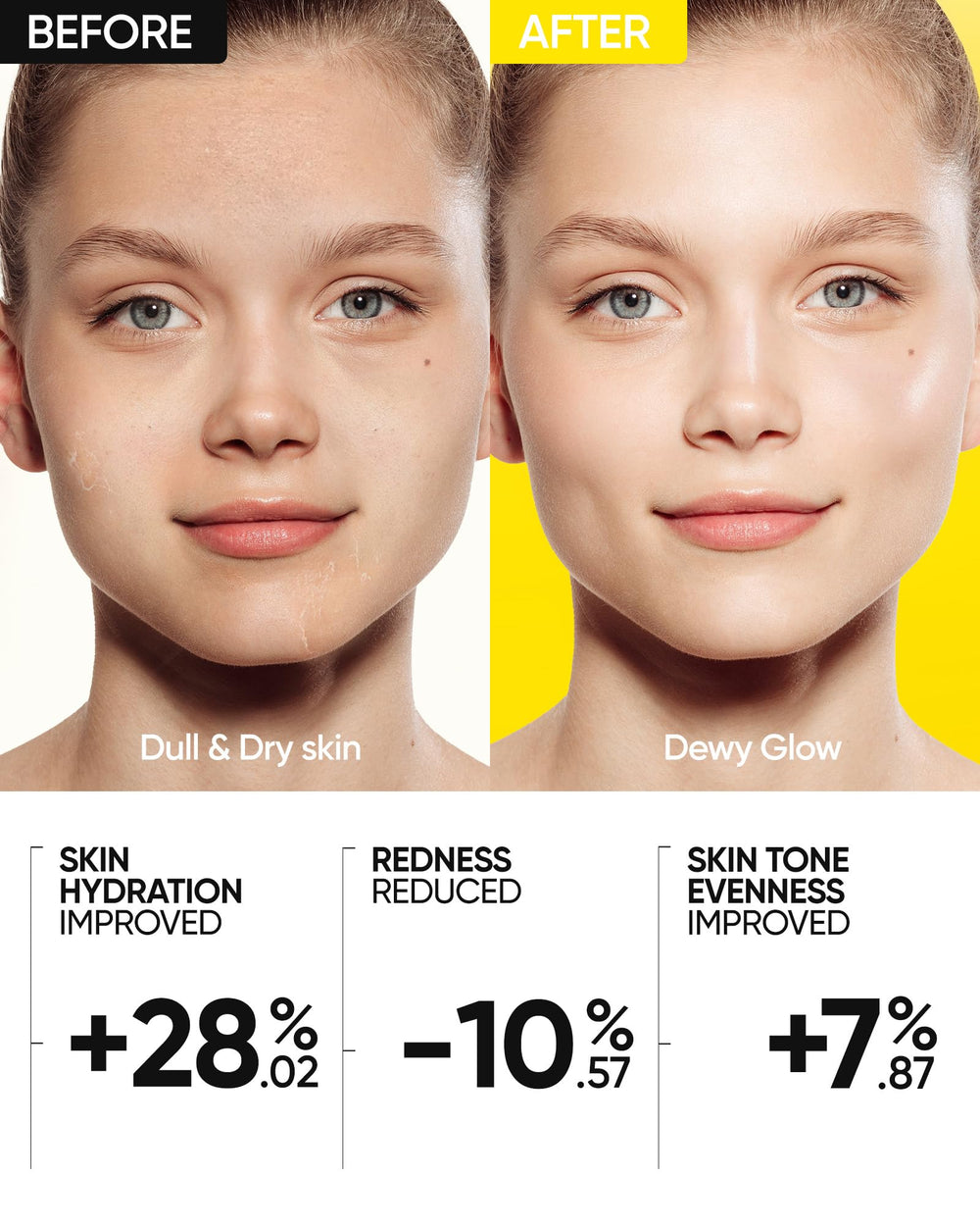 Misting SKINTIFIC Radiance Booster Serum Spray hydrates and preps skin.