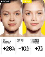 Misting SKINTIFIC Radiance Booster Serum Spray hydrates and preps skin.