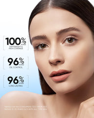 Skintific Velvet Matte Cushion Blue 03 Petal waterproof, transfer-proof coverage.
