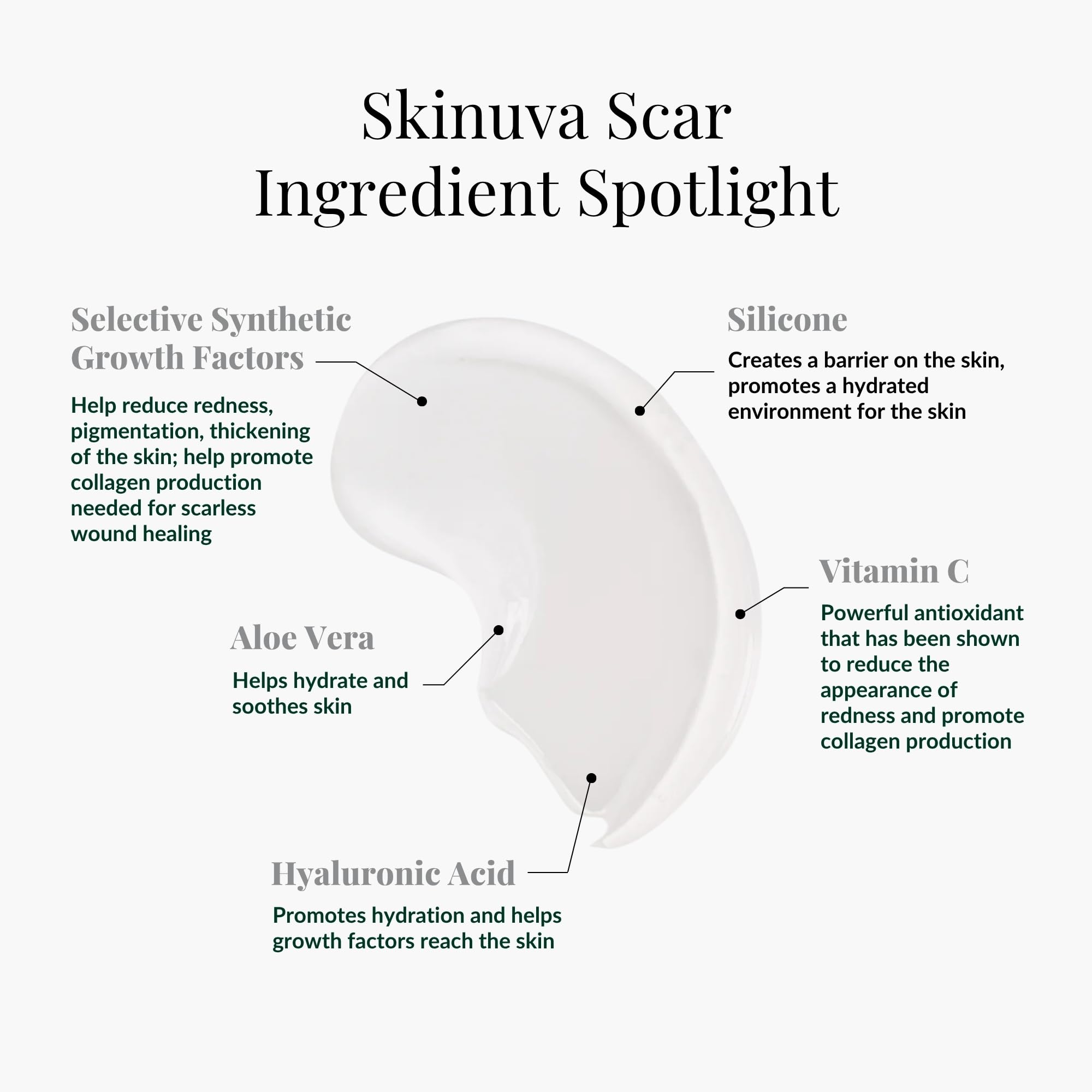 Skinuva aloe centella asiatica vitamin C blend soothes and brightens skin.