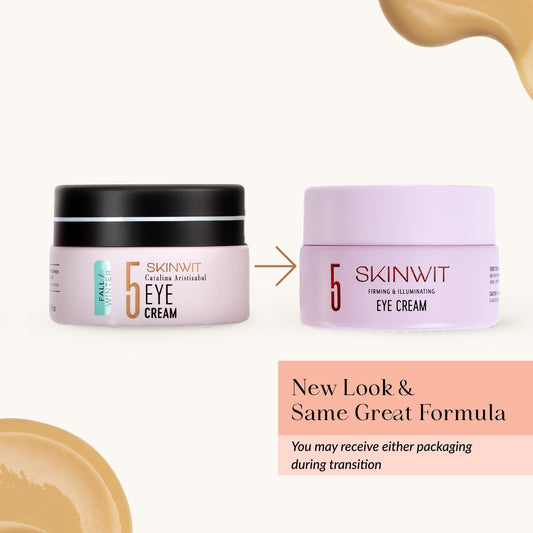 Close-up of SKINWIT eye cream texture highlighting creamy hydration.