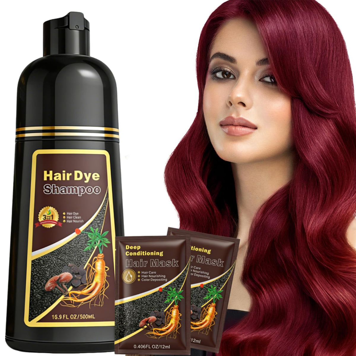 Sklight Hair Dye Shampoo wine red bottle colors hair at home with vibrant results