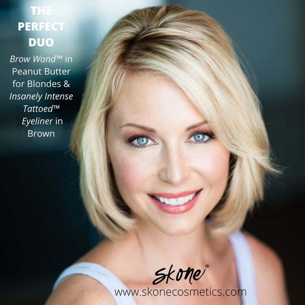 Skone Brow Wand packaging open reveals sleek portable design