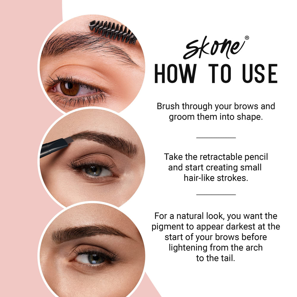 Skone brow pencil easy-to-use design supports quick makeup routine