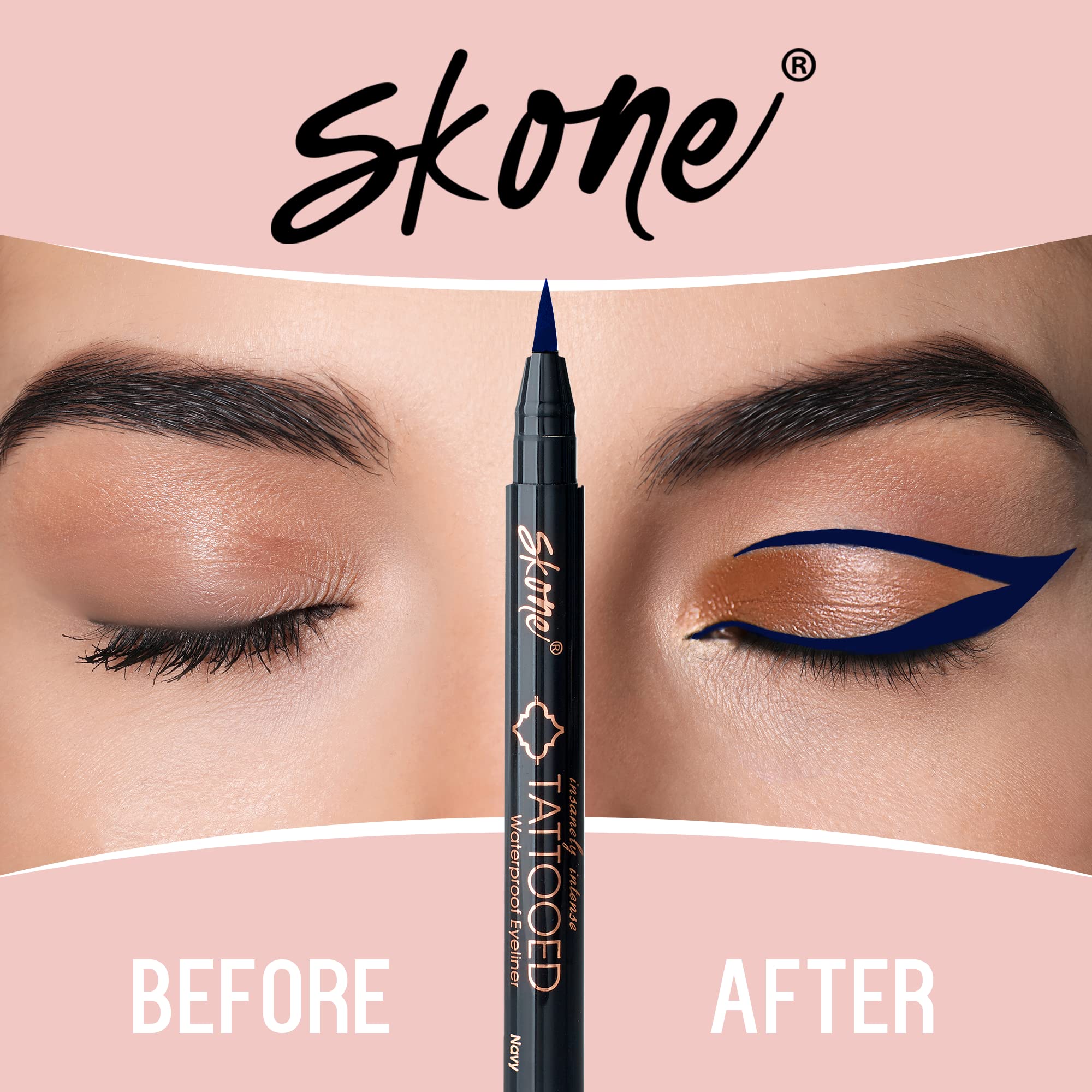 Skone hooded-eye friendly liner for smooth, even application.