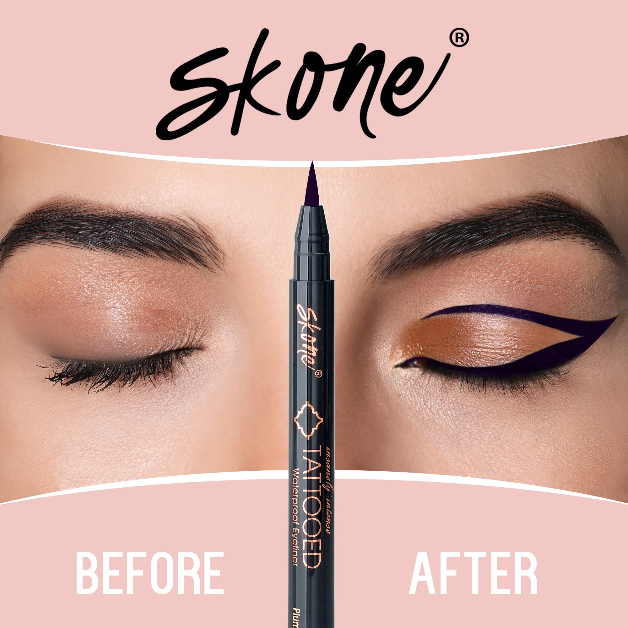 Plum Black shade swatch by Skone Insanely Intense eyeliner.