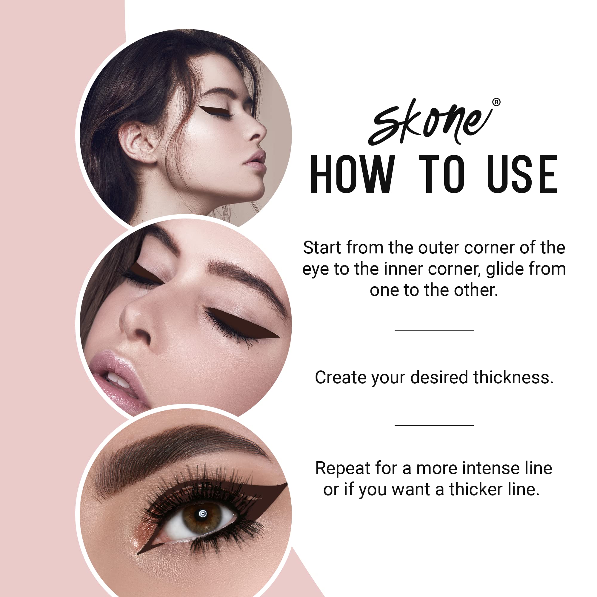 Skone perfect wing eyeliner pen tip creates sharp, fluttery lines